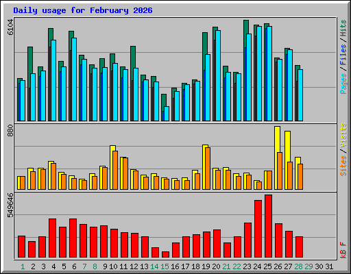 Daily usage for February 2026