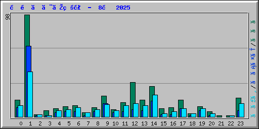 時間ごとの状況 -  8月 2025