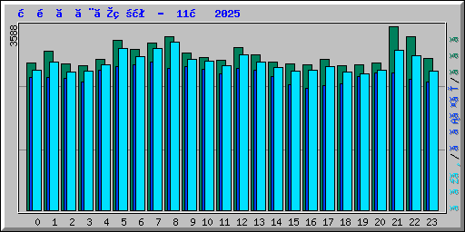 時間ごとの状況 -  11月 2025
