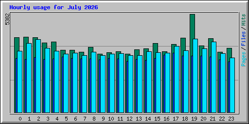 Hourly usage for July 2026