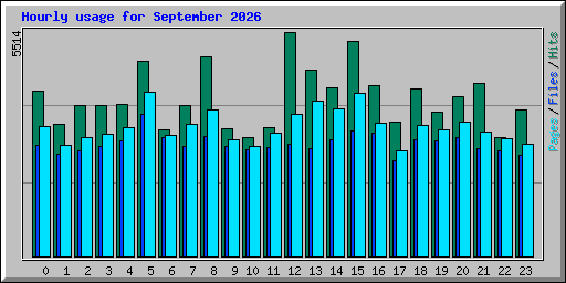Hourly usage for September 2026